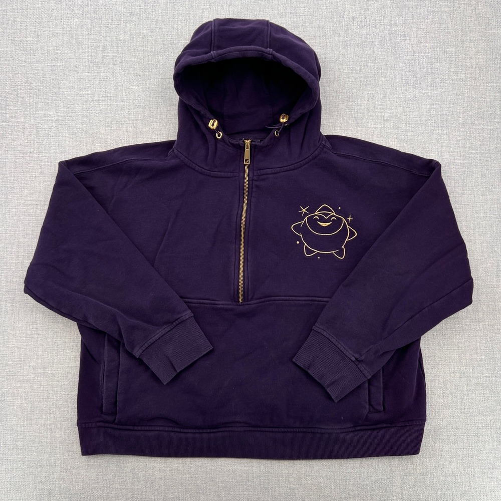 Disney Parks Wish‎ Movie Star Hoodie Women 1X Purple Graphic Cozy Disneybound